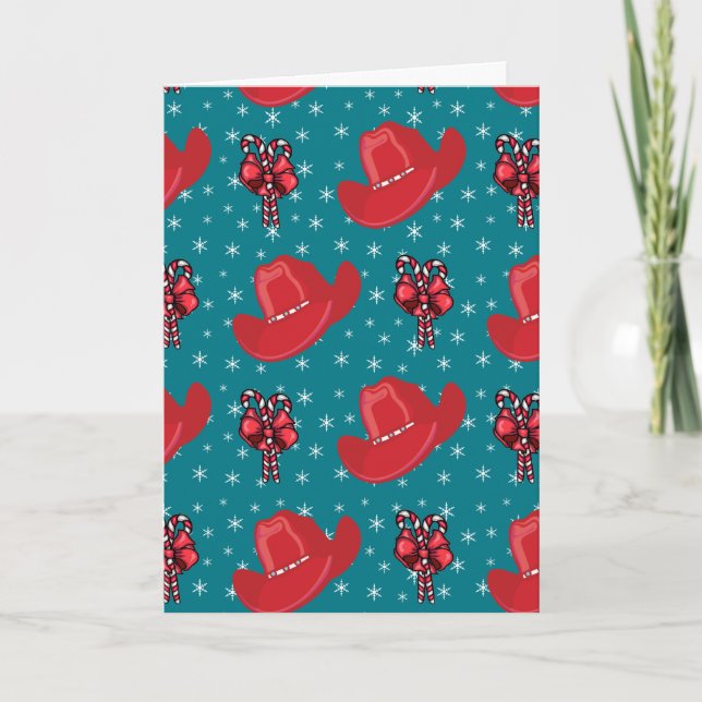 Cartes Pour Fêtes Annuelles Casquettes Et Sucres de canne De Noël Occidentaux (Devant)