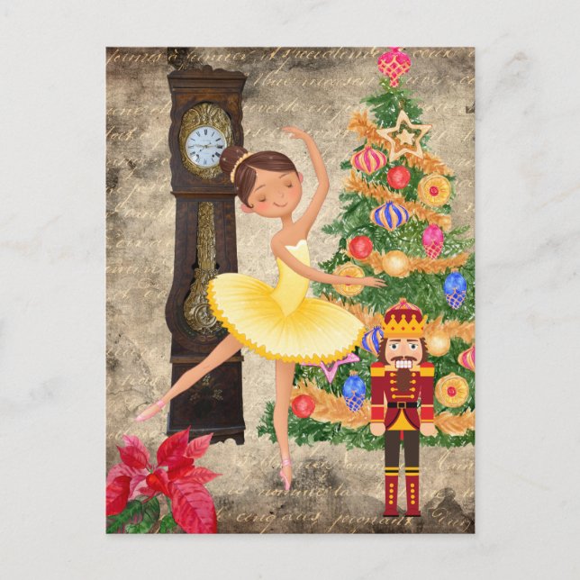 Cartes Pour Fêtes Annuelles Casse-Noisette Clara Acte I Veille de Noël (Devant)