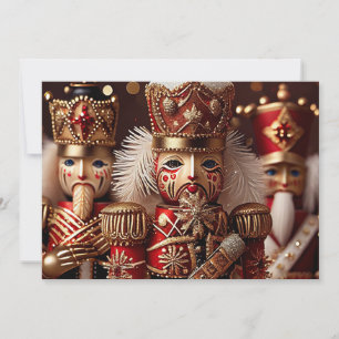 Cartes Pour Fêtes Annuelles Casse-noix avec couronne dorée