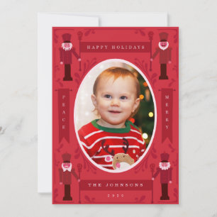 Cartes Pour Fêtes Annuelles Casse-noix mignon avec bannières