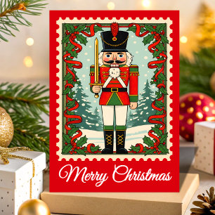 Cartes Pour Fêtes Annuelles Casse-noix rétro Timbre de Noël