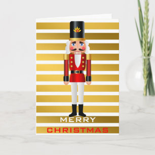 Cartes Pour Fêtes Annuelles Casse-noix rouge et blanc
