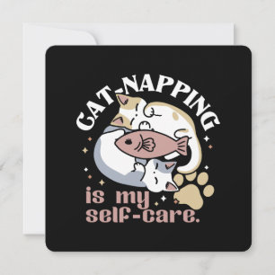 Cartes Pour Fêtes Annuelles Cat-Napping Est Mon Citation De Cat Mignonne D'Aut