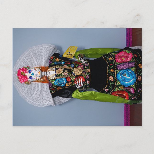 Cartes Pour Fêtes Annuelles Catrina Tehuana (Devant)