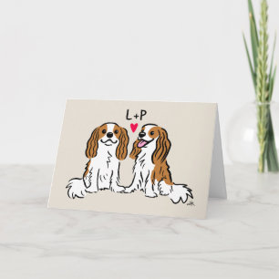 Cartes Pour Fêtes Annuelles Cavalier King Charles Spanials Custom Valentine