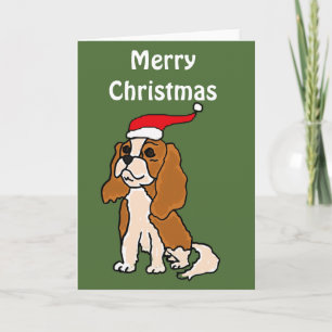 Cartes Pour Fêtes Annuelles Cavalier King Charles Spaniel Art de Noël