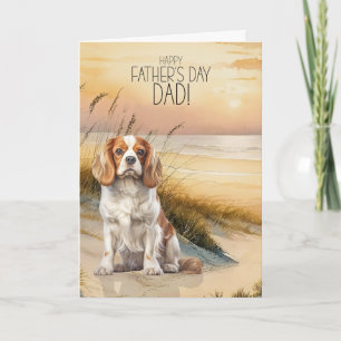 Cartes Pour Fêtes Annuelles Cavalier King Charles Sunset Beach Fête des Pères