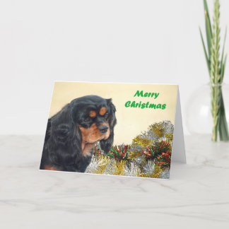 Cartes Pour Fêtes Annuelles Cavalier noir et bronzage de Noël