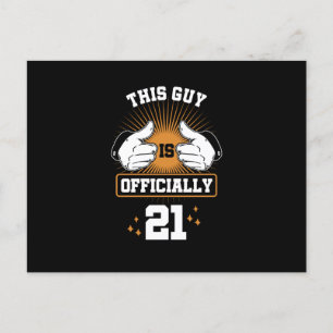 Cartes Pour Fêtes Annuelles Ce Type A Officiellement 21 Anniversaire Amusant