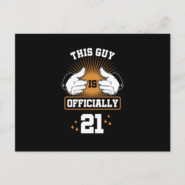 Cartes Pour Fêtes Annuelles Ce Type A Officiellement 21 Anniversaire Amusant (Devant)