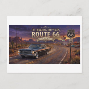 Cartes Pour Fêtes Annuelles Célébration de 100 ans : Route 66