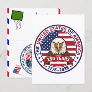 Cartes Pour Fêtes Annuelles Célébration de 250 ans des États-Unis : Amérique 1