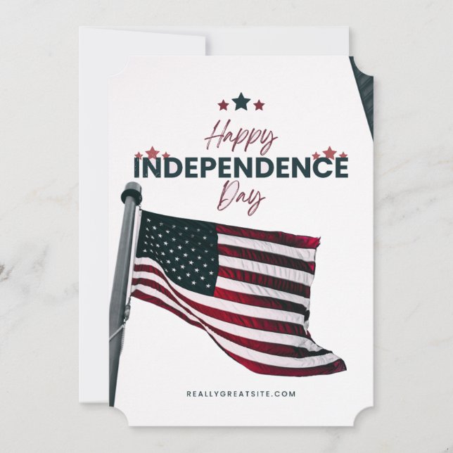 Cartes Pour Fêtes Annuelles #CelebrationHappyIndependenceDayFlatHolidayCard (Devant)