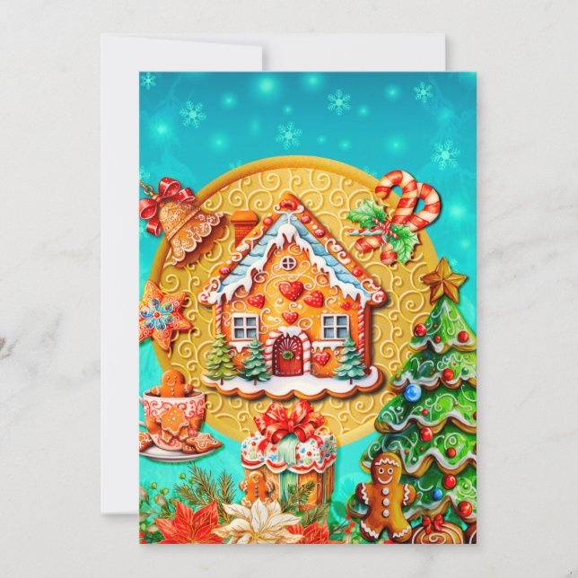 Cartes Pour Fêtes Annuelles Celebrations with my custom Christmas Gingerbread  (Devant)