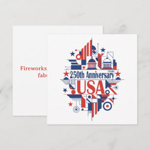 Cartes Pour Fêtes Annuelles Célébrer le 250e anniversaire de l'Amérique