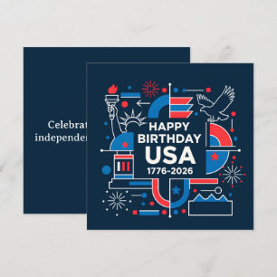 Cartes Pour Fêtes Annuelles Célébrer le 250e anniversaire de l'Amérique