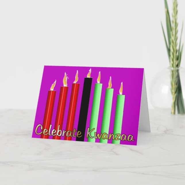 Cartes Pour Fêtes Annuelles Célébrez Kwanzaa (Devant)