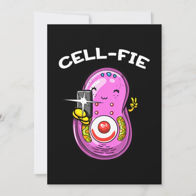 Cartes Pour Fêtes Annuelles Cell-Fie Biologie Professeur de sciences Étudiant  (Devant)