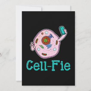Cartes Pour Fêtes Annuelles Cell-Fie Funny Biologie Science Pun enseignant cad