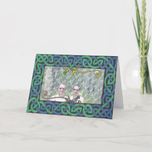 Cartes Pour Fêtes Annuelles Celtic Serpent Frame card