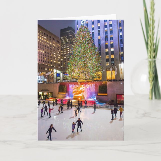 Cartes Pour Fêtes Annuelles Centre 2013 de Rockefeller de patineurs d'arbre (Devant)