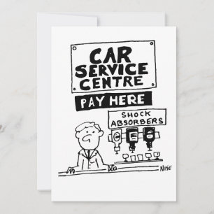 Cartes Pour Fêtes Annuelles Centre de service automobile mécaniciens et amorti