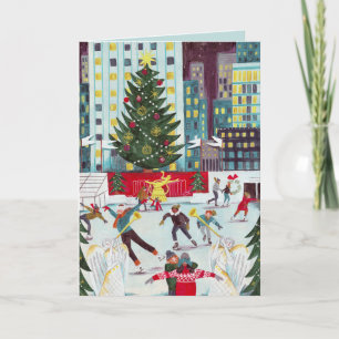 Cartes Pour Fêtes Annuelles Centre Rockefeller de New York Patinage de Noël 
