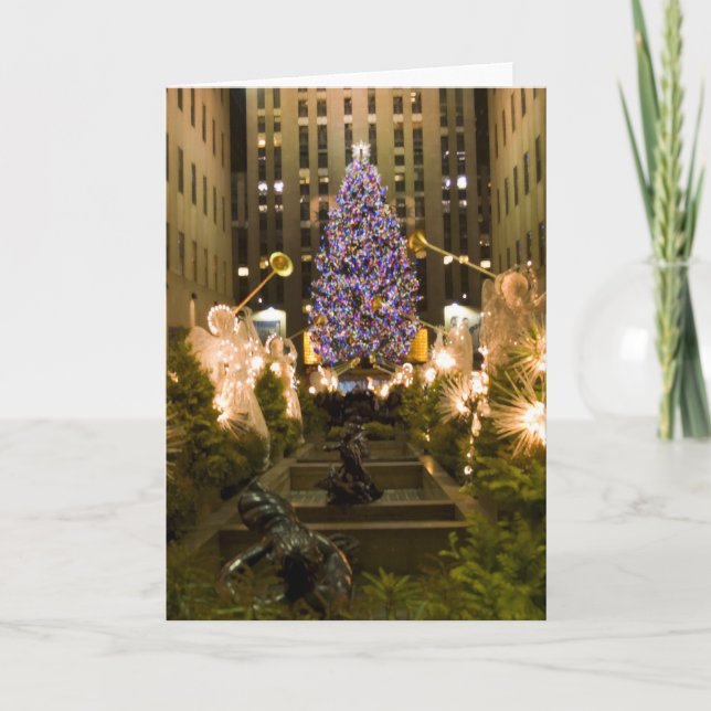 Cartes Pour Fêtes Annuelles Centre Rockefeller de Noël (Devant)
