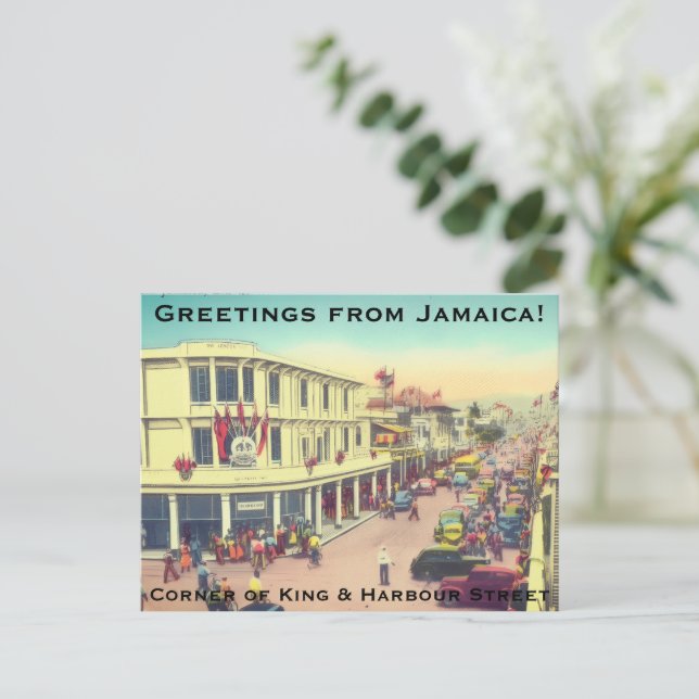 Cartes Pour Fêtes Annuelles Centre-ville de Kingston, Jamaïque (Harbour Street (Debout devant)
