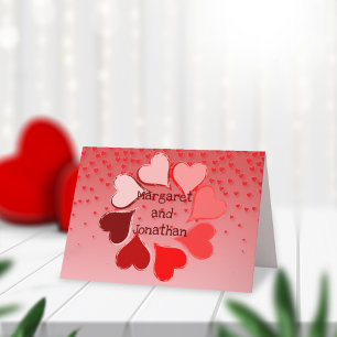Cartes Pour Fêtes Annuelles Cercle Des Coeurs Personnalisé