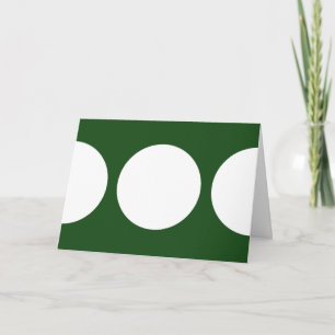 Cartes Pour Fêtes Annuelles Cercles blancs sur vert