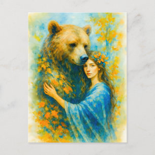 Cartes Pour Fêtes Annuelles Céréales celtiques avec ours à esprit