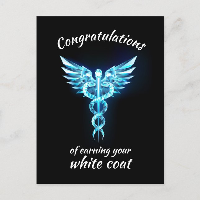 Cartes Pour Fêtes Annuelles Cérémonie de la robe blanche Crystal Médicale (Devant)