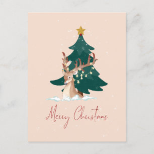 Cartes Pour Fêtes Annuelles Cerf de Noël
