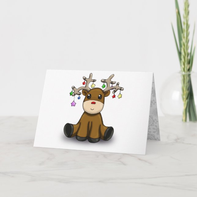 Cartes Pour Fêtes Annuelles Cerfs communs (Devant)