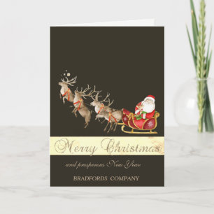 Cartes Pour Fêtes Annuelles Cerfs élégants Le Père Noël Tour de passe-passe