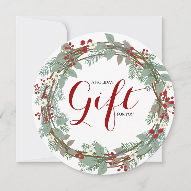Cartes Pour Fêtes Annuelles Certificats ronds chics de cadeau (Devant)