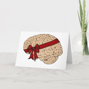 Cartes Pour Fêtes Annuelles Cerveau présent de Noël