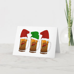 Cartes Pour Fêtes Annuelles Cerveza de Noël Tres Amigos