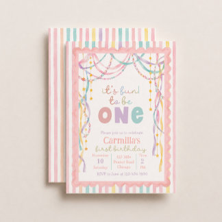 Cartes Pour Fêtes Annuelles C'est Amusant D'être Un Anniversaire 1 Pastel Colo