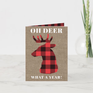 Cartes Pour Fêtes Annuelles C'est amusant, le cerf-volant, l'année où un buffl