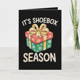 Cartes Pour Fêtes Annuelles C'est la saison des boîtes à chaussures Noël Enfan