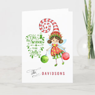 Cartes Pour Fêtes Annuelles C'Est La Saison D'Être Jolly Mignonne Fairy