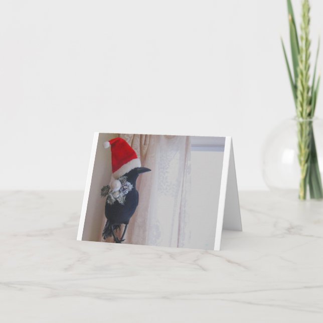 Cartes Pour Fêtes Annuelles C'est le Corbeau de Noël (Devant)