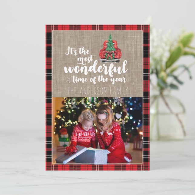 Cartes Pour Fêtes Annuelles C'est le moment le plus merveilleux de l'année (Debout devant)