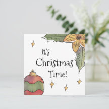 C'est Noël Time Card, Holiday Card, Christmas