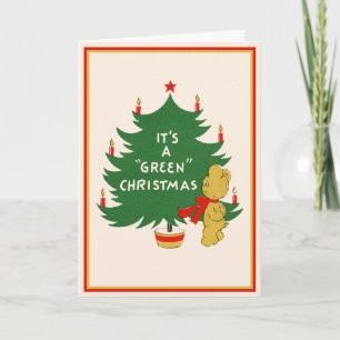 Cartes Pour Fêtes Annuelles C'est un Noël vert !