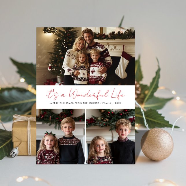 Cartes Pour Fêtes Annuelles C'est une vie merveilleuse Vilain Sweater Photo de (Créateur téléchargé)