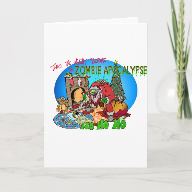 Cartes Pour Fêtes Annuelles C'était la nuit avant les zombies (Devant)