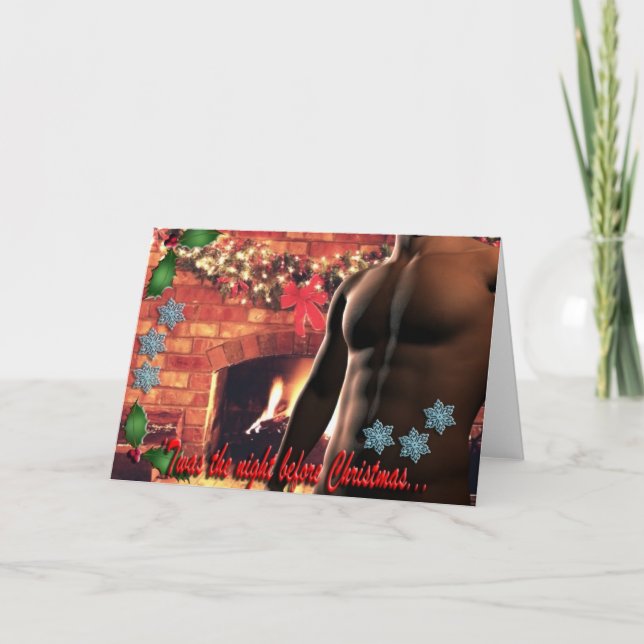 Cartes Pour Fêtes Annuelles C'Était La Nuit Avant Noël (Devant)